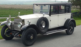 1928 Rolls Royce Landaulette available for hire as a wedding car